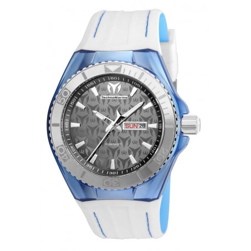 Technomarine Cruise Monogram Grey Dial White Silicone Men's Watch 115065 watches