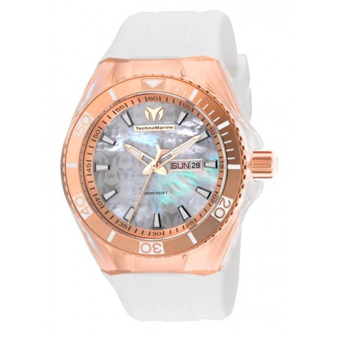 Technomarine Cruise Monogram White Dial White Silicone Men's Watch 115063 watches