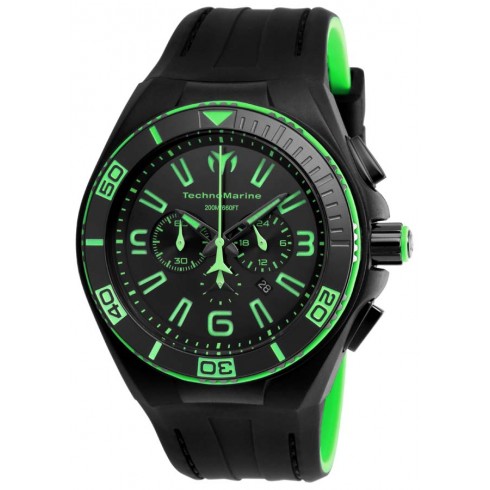 Technomarine Cruise Night Vision Black Dial Black Silicone Men's Watch 115057 watches