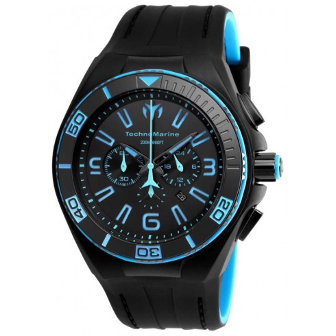 Technomarine Cruise Night Vision Black Dial Black Silicone Men's Watch 115058 watches