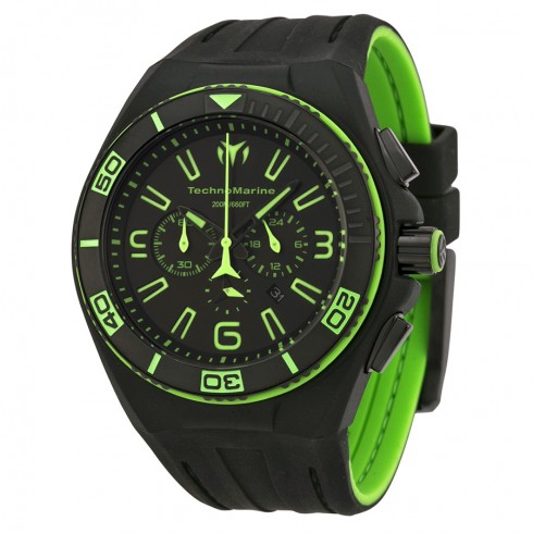 Technomarine Cruise Night Vision II Chronograph Black and Green Dial Men's Watch 112002 watches