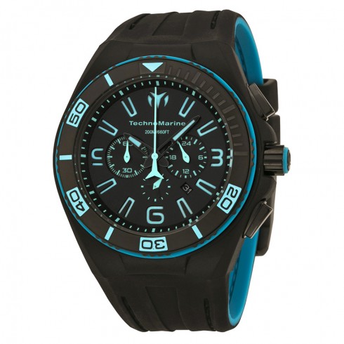 Technomarine Cruise Night Vision II Chronograph Black PVD Men's Watch 112003 watches