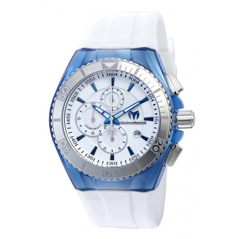 Technomarine Cruise Original Chronograph Antique Silver Dial White Silicone Men's Watch 115052 watches