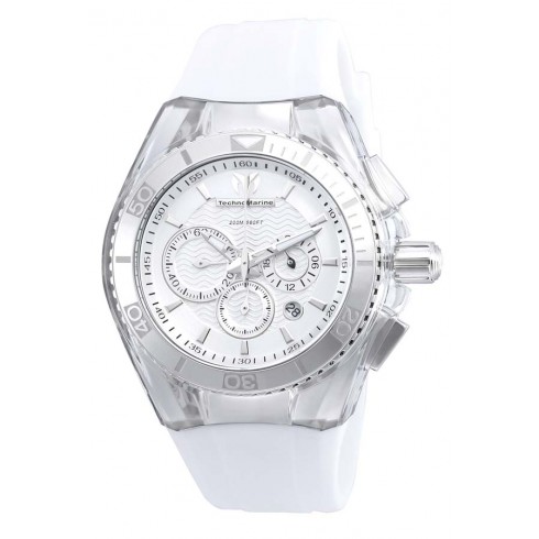 Technomarine Cruise Original Chronograph Antique White Dial White Silicone Unisex Watch 115041 watches