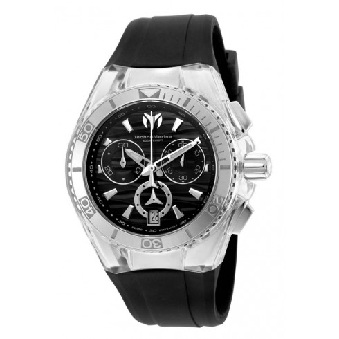 Technomarine Cruise Original Chronograph Black Dial Black Silicone Unisex Watch 115051 watches