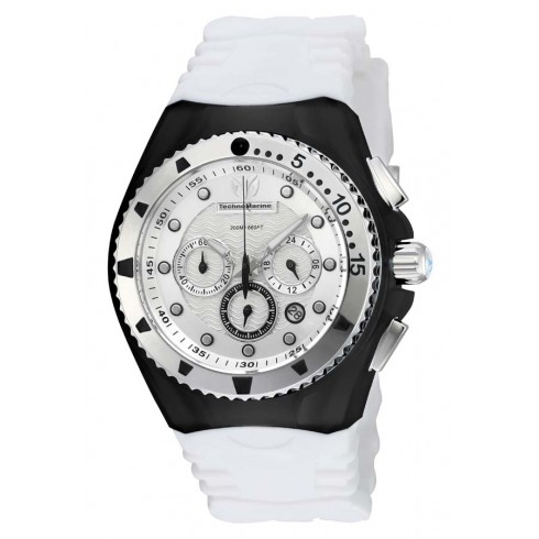 Technomarine Cruise Original Chronograph Silver Dial White Silicone Ladies Watch 115239 watches