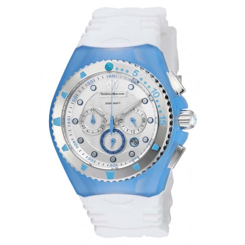 Technomarine Cruise Original Chronograph Silver Dial White Silicone Ladies Watch 115240 watches