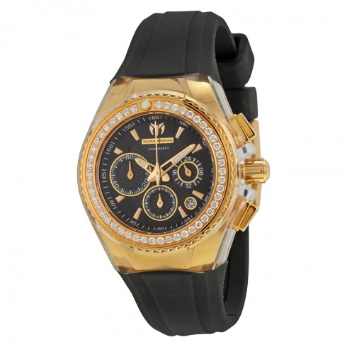 Technomarine Cruise Original Star Chronograph Diamond Black Dial Ladies Watch 111008 watches