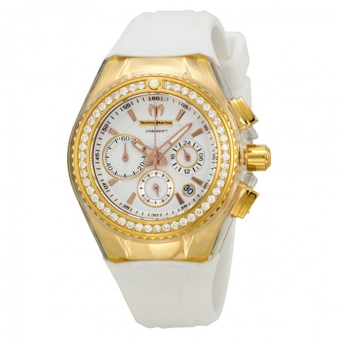 Technomarine Cruise Original Star Chronograph Diamond Gold PVD Ladies Watch 111007 watches