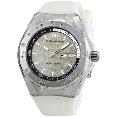 Technomarine Cruise Sport Snow Silver Snowflake Dial Unisex Watch 110065 watches