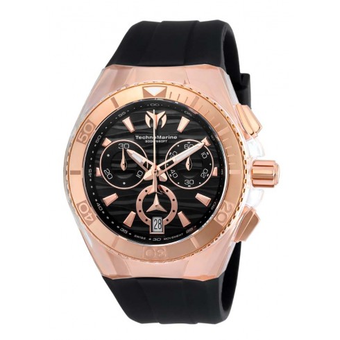 Technomarine Cruise Star Black Dial Black Silicone Unisex Watch 115045 watches