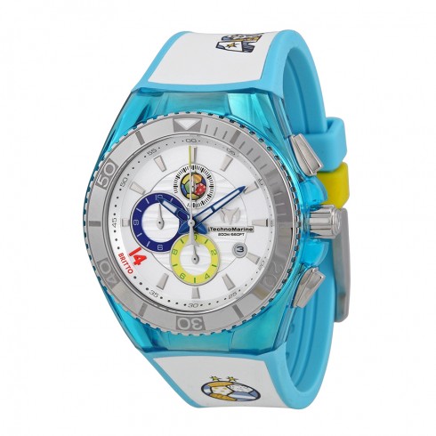 Technomarine Cruise Tribute Argentina Edition By Britto Argentina White Dial Blue Silicone Unisex Watch 114023G watches