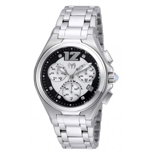 Technomarine Manta Neo Classic Chronograph Black and Silver Dial Stainless Steel Men's Watch 215009 watches