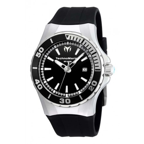 Technomarine Sea Manta Black Dial Black Silicone Men's Watch 215054 watches