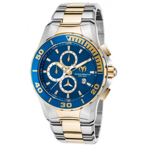Technomarine Sea Manta Blue Dial Two Tone Stainless Steel Men's Watch watches
