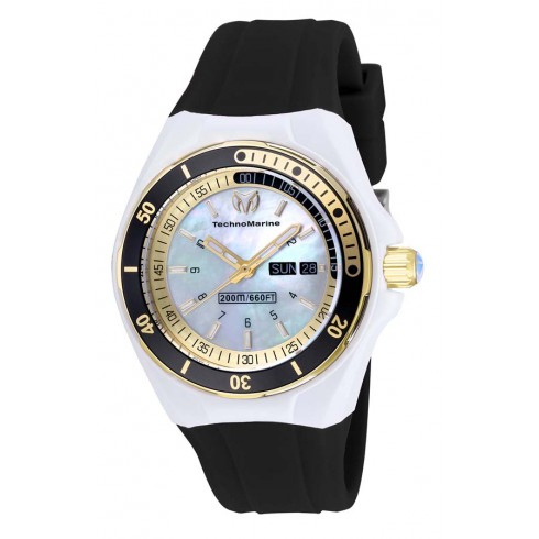 Technomarine Sea Manta White Mother of Pearl Dial Black Silicone Ladies Watch 115118 watches