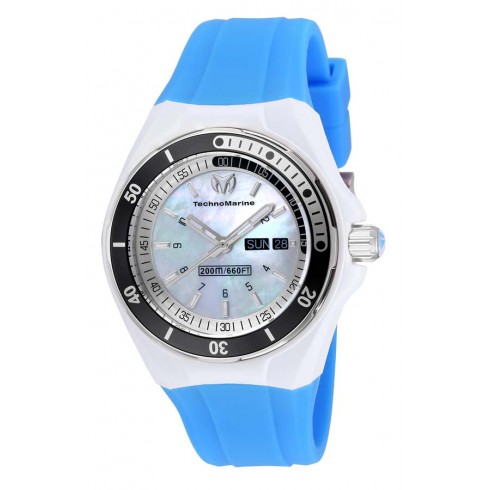 Technomarine Sea Manta White Mother of Pearl Dial Blue Silicone Ladies Watch 115122 watches