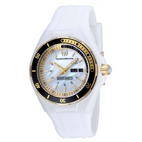 Technomarine Sea Manta White Mother of Pearl Dial White Silicone Ladies Watch 115119 watches