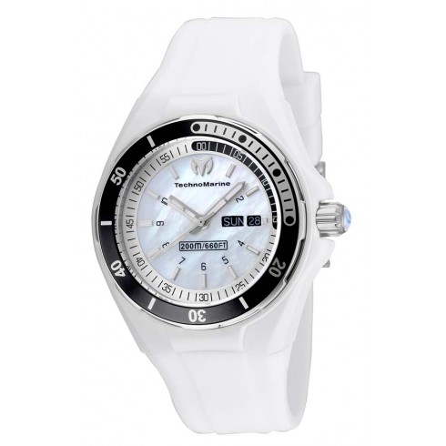 Technomarine Sea Manta White Mother of Pearl Dial White Silicone Ladies Watch 115123 watches