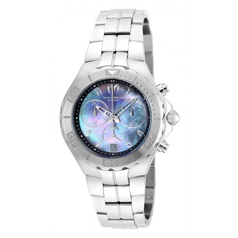 Technomarine Sea Pearl Chronograph Black Mother of Pearl Dial Stainless Steel Men's Watch 715013 watches