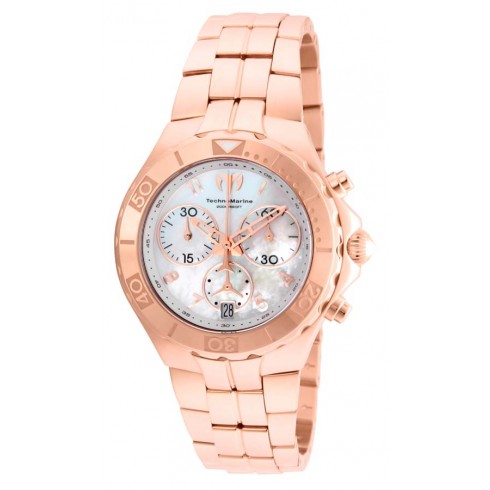 Technomarine Sea Pearl Chronograph Mother of Pearl Dial 18kt Rose Gold-plated Men's Watch 715005 watches