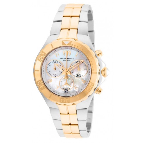 Technomarine Sea Pearl Chronograph Mother of Pearl Dial Two-tone Boys Watch 715001 watches