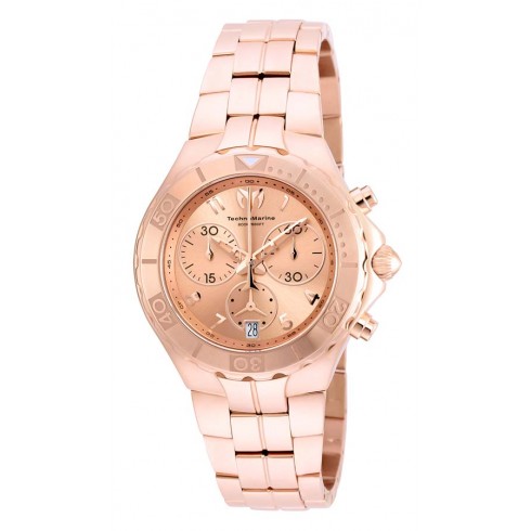 Technomarine Sea Pearl Chronograph Rose Dial 18kt Rose Gold-plated Men's Watch 715006 watches
