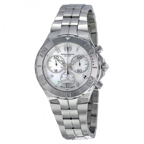 Technomarine Sea Pearl Chronograph White Dial Stainless Steel Ladies Watch 713012 watches