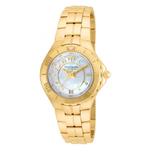 Technomarine Sea Pearl Mother of Pearl Dial 18kt Gold-plated Ladies Watch 715009 watches