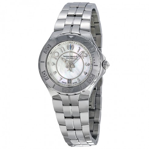 TechnoMarine Sea Pearl White Dial Stainless Steel Ladies Watch Watch 713002 watches