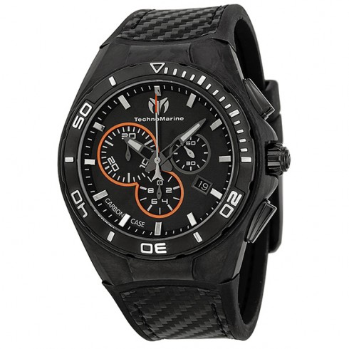 Technomarine Steel Evo Carbon Fiber Dial Chronograph Men's Watch 113001 watches