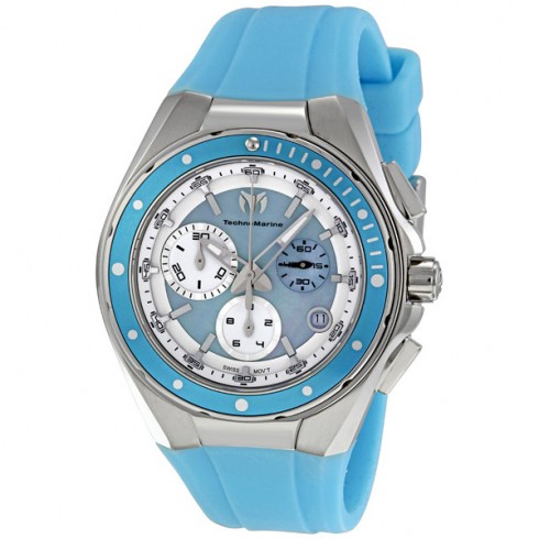 Technomarine Steel Regular Blue Mother of Pearl Dial Chronograph Unisex Watch 110006 watches