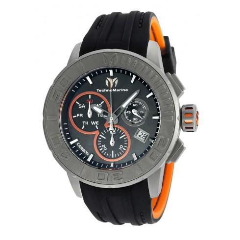 Technomarine Titanium Reef Black Carbon Fiber Dial Black Silicone Men's Watch 515001 watches