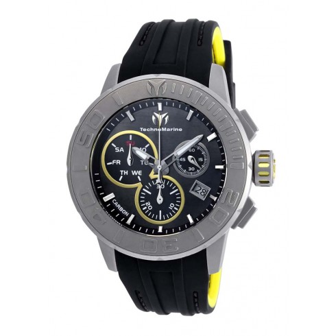 Technomarine Titanium Reef Black Carbon Fiber Dial Black Silicone Men's Watch 515002 watches