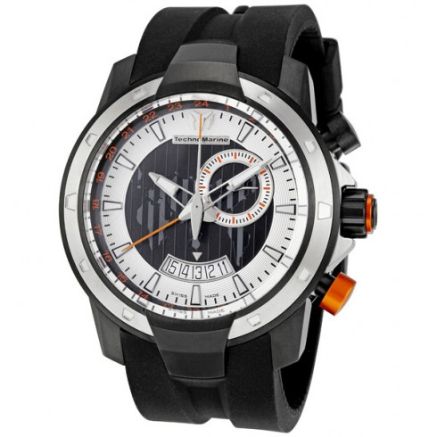 Technomarine UF6 Black and Orange Dial GMT Men's Watch 610005 watches