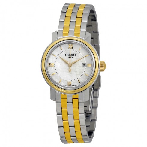 Tissot Bridgeport Quartz White Mother of Pearl Dial Two-tone Ladies Watch T097.010.22.118.00 watches