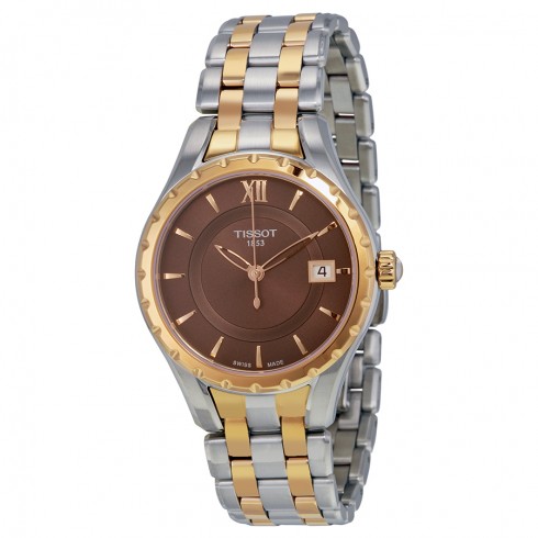 Tissot Brown Dial Two-tone Ladies Watch T0722102229800 watches