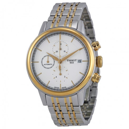 Tissot Carson Automatic Chronograph White Dial Two-tone Men's Watch T0854272201100 watches