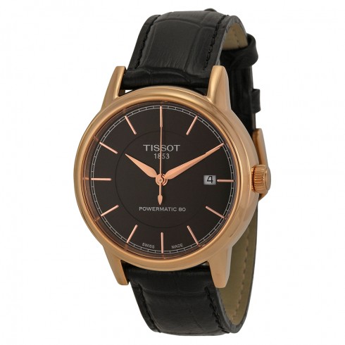 Tissot Carson Black Dial Rose Gold-plated Men's Watch T0854073606100 watches