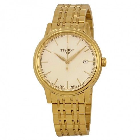 Tissot Carson Champagne Dial Yellow Gold-plated Men's Watch T0854103302100 watches