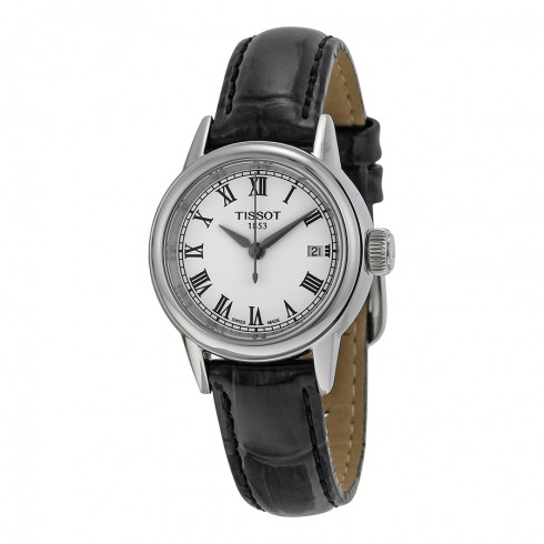 Tissot Carson White Dial Black Leather Ladies Watch T0852101601300 watches
