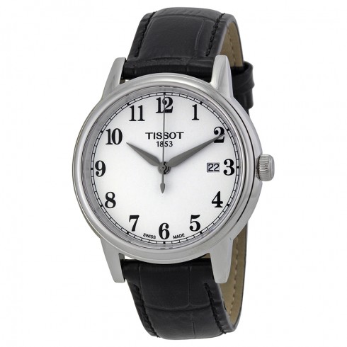 Tissot Carson White Dial Black Leather Men's Watch T0854101601200 watches