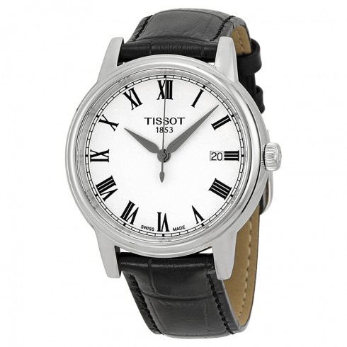 Tissot Carson White Dial Black Leather Men's Watch T0854101601300 watches