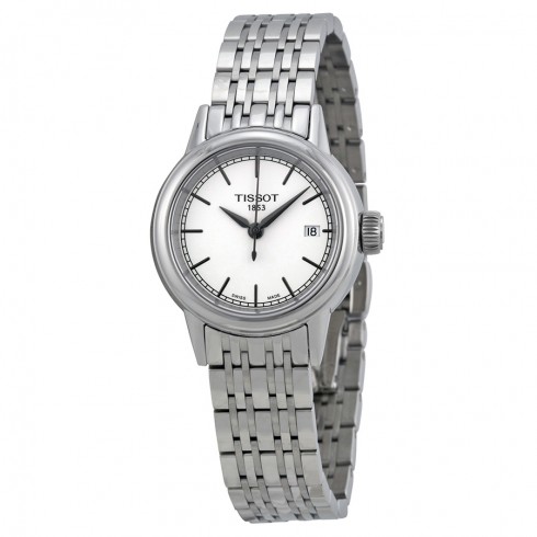 Tissot Carson White Dials Stainless Steel Ladies Watch T0852101101100 watches