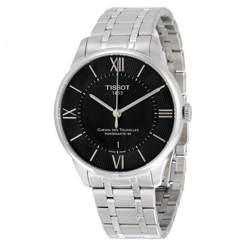 Tissot Chemin Des Tourelles Powermatic 80 Black Dial Stainless Steel Men's Watch T0994071105800 watches