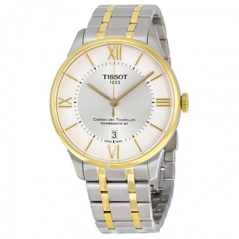 Tissot Chemin Des Tourelles Powermatic 80 Silver Dial Two-tone Men's Watch T0994072203800 watches