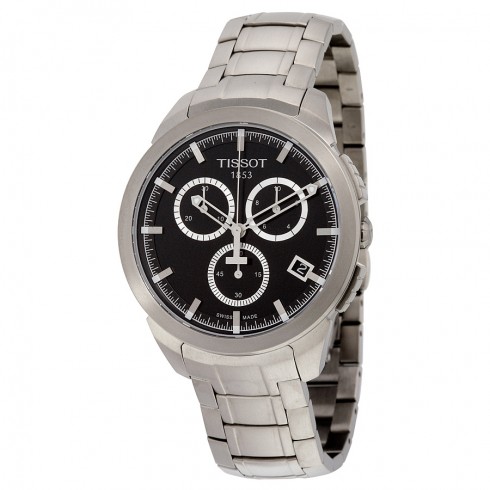 Tissot Chronograph Black Dial Titanium Men's Watch T0694174405100 watches