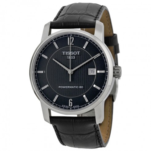 Tissot Classic Black Dial Black Leather Men's Watch T0874074605700 watches