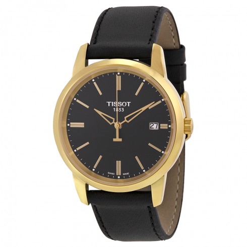 Tissot Classic Dream Black Dial Black Leather Men's T0334103605101 watches