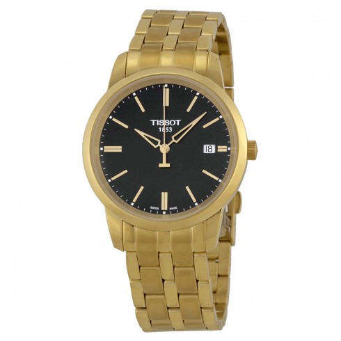 Tissot Classic Dream Black Dial Gold PVD Watch T0334103305101 watches